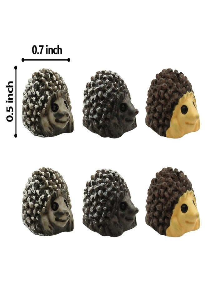 Wallertree Mini Hedgehog Hinge Topper Animals Set of 6 - Magnetic Hinge Head Home Decoration - Door Hinge Heads Decorative Topper Miniature - Image 3